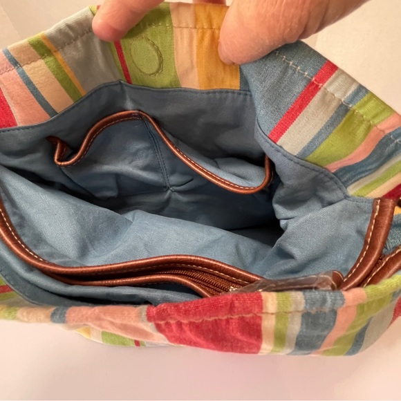 Fossil Shoulder Canvas Striped Material Boho Style ZB2267. - Picture 11 of 16